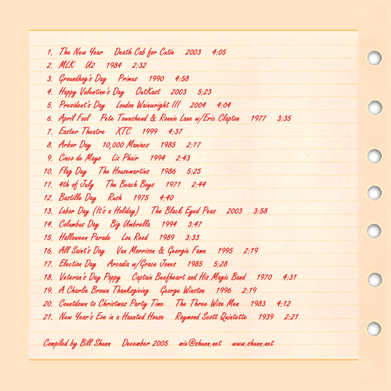 2006 Holiday Planner