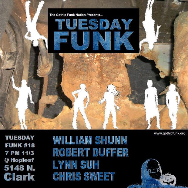 Reading in Chicago, Tuesday, November 3rd