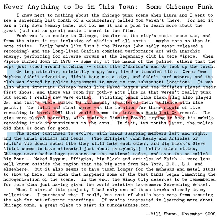 Never Anything to Do in This Town: Some Chicago Punk