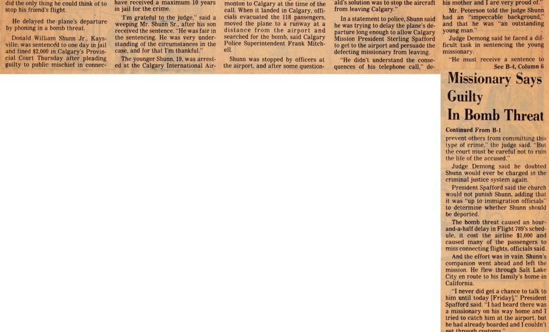 This article from 30 years ago today spoils everything about my memoir