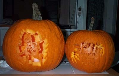 pumpkins in the light