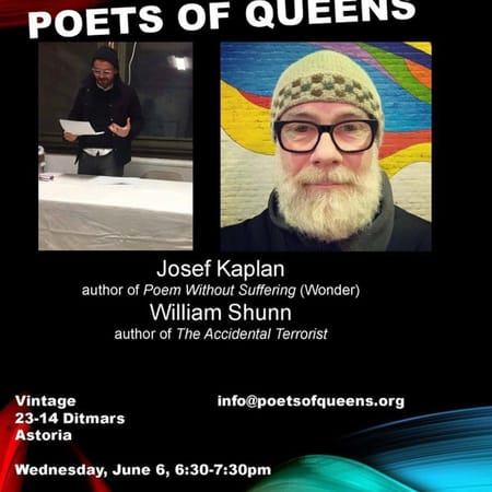 Image of: I'll be Reading tonight, June 6th, with the Poets of Queens
