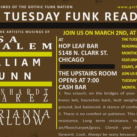 Image of: Reading at Hopleaf tomorrow, March 2nd